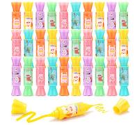 SKAMORI Petit Cadeau Anniversaire Enfants, 30 Surligneurs Pastel 6 Couleurs Doubles Têtes avec Motif D'ours, Cadeau Anniversaire Enfants Invites & Pochette Surprise Enfant
