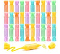 SKAMORI Petit Cadeau Anniversaire Enfants, Lot de 30 Surligneurs Pastel à Double Pointe, 6 Couleurs avec Motif à Petits Pois, Cadeau Anniversaire Enfants Invites & Pochette Surprise