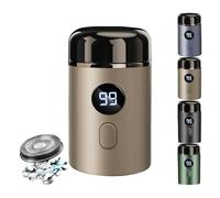 Skandara Shaver, Skandara Pro Mini Portable Electric Shaver For Men, 2025 Waterproof Beard Shavers, USB Rechargeable Foil Razor, With LED Display(Gold)