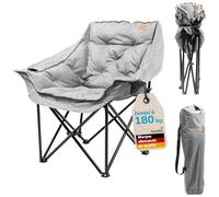 Skandika Chaise de Camping Aukra | Fauteuil de Camping XL Pliable, rembourrée, légère, Structure Acier, Max. 180 kg, Sac de Transport | Siège Pliant, Fauteuil d'extérieur, Jardin, Balcon