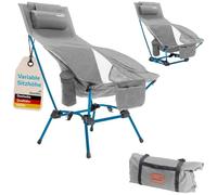 Skandika Chaise de Camping Compact Flex | Chaise Pliable supporte jusqu'à 200 kg, Petite, Stable, légère, Rembourrage Confortable | Siège Pliant de pêche, Chaise d'extérieur
