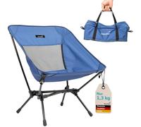 Skandika Chaise de camping Compact Mini pouvant supporter jusqu'à 110 kg - Petite chaise de camping légère de 1,3 kg - Pliable - Petit format de pliage - Stable - Avec sac de transport - Chaise de