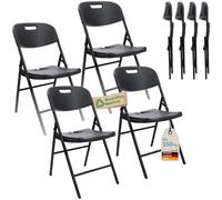 Skandika Chaise Pliante MASI | Siège Pliant, Lot de 4, Poids : 4 kg, Max 150 kg, résistante aux intempéries, Montage sans Outils | Chaise de Camping Pliante, pour Festivals, Jardin, Balcon