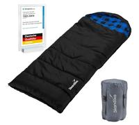 Skandika Dundee Junior Sac de Couchage Enfants | Sac de Couchage de Camping Enfants, Doublure intérieure Flanelle de Coton, Doux et Moelleux, Hydrofuge, 3 Saisons, 175 x 70 cm