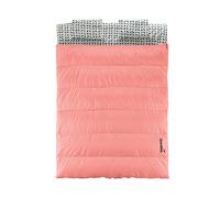 Skandika Sac de Couchage rectangulaire Iceland Double | Sac de Couchage Adulte 2 Places, 3 Saisons, avec/sans Flanelle, utilisable comme Sac de Couchage Individuel (Saumon)