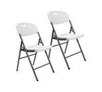 Skandika Masi Set de 2 chaises pliantes - White