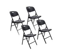 Skandika Masi Set de 4 chaises pliantes - Black