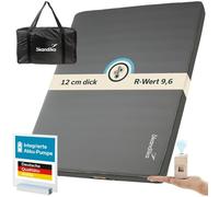 Skandika Matelas Double Easy 3D Premium Flex | Matelas pneumatique pour 2 Personnes, 200 x 150 x 12 cm, Pompe USB-C, Mousse, Max 300 kg | Plein air, Camping, lit pneumatique