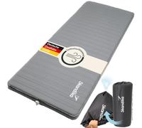 skandika Matelas Easy 3D Premium Compact | pour 1/2 personnes, autogonflant, hydrofuge, surface Softtouch, sac de transport avec valve pour régonfler (1 personne)