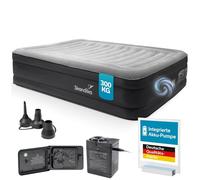Skandika Matelas Gonflable Sveja Flex/Plus/Premium | Matelas pneumatique, pour 1-2 Personnes, avec Pompe, Max 150-300 kg, Sac de Transport | Lit d'appoint, Tente, Camping (2 Personnes | Flex)