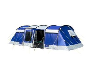 Skandika Montana Sleeper - Tente familiale Tunnel - Cabines de Couchage Sombres pour Plus de Repos - Version 8 ou 10 pers. (Montana 10 Sleeper)