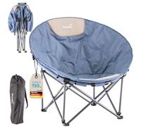 Skandika Moonchair Kupari XL | Fauteuil de Camping Pliable, Poids Max. de l'utilisateur 150 kg, Rembourrage Moelleux, Sac de Transport, siège Confortable Pliant | Extérieur, Jardin, Balcon