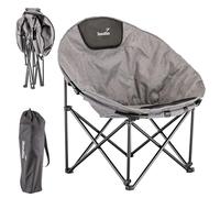 Skandika Moonchair Kupari XL | Fauteuil de Camping Pliable, Poids Max. de l'utilisateur 150 kg, Rembourrage Moelleux, Sac de Transport, siège Confortable Pliant | Extérieur, Jardin, Balcon