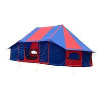 Skandika Morsom - Tente Évènementielle Chapiteau pour 22 Personnes - Sol Cousu 8 x 5 m, Hauteur 3,5 m | Imperméable | pour Camping, Événements, Fêtes (Bleu/Rouge)