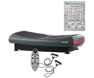 Skandika Plaques vibrantes V2000 3D / 4D Vibration | Design incurvé, 2 moteurs puissants, silencieux, bandes d'entraînement, affiches, télécommande, Bluetooth | Pour brûler les graisses et entraînement complet du corps