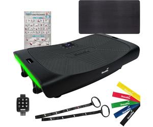 Skandika Plateforme vibrante 4D V3000 Plus | Vibration oscillante jusqu'à 40 Hz, technologie incurvée, tapis de protection, 60 niveaux, 3 + 1 programmes, Max 150KG | Appareil de fitness pour la maison