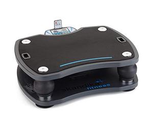 Skandika Plateforme Vibrante, 500 Vibrations 3D, 20 Niveaux D'intensité Réglables de 15 à 45 Hz, 4 Programmes, Écran LED, Grande Surface antidérapante, Télécommande, Plaque Vibrante, Max 120KG