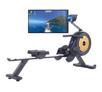 Skandika Rameur D'appartement Autoalimenté Njord P6-G, 32 Niveaux de Résistance, Écran LCD, Rameur Magnétique, Support Tablette, Bluetooth, Kinomap, Silencieux sans Entretien, Max 135KG