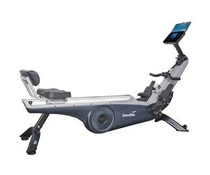 Skandika Rameur Freki | Rameur d'appartement qualité Studio, résistance magnétique 10 Niveaux, Masse d'inertie 8 kg, connecté Kinomap, Rangement Vertical, jusqu'à 200 cm | Appareil de Fitness