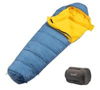 Skandika Sac de Couchage Gjora | Sac de Couchage Momie pour Junior/Adulte/Enfant, 3-4 Saisons, Nylon Ripstop, Compact, Sac de Rangement | Extérieur, Camping, randonnée, Hiver