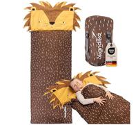 Skandika Sac de couchage pour enfants Soti | Sac de couchage de camping pour enfants jusqu'à 150 cm, design coloré Renard Licorne Dino Lion, avec coton, lavable en machine | Sacs de couchage pour