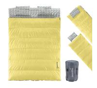 Skandika Sac de Couchage rectangulaire Iceland Double | Sac de Couchage Adulte 2 Places, 3 Saisons, avec/sans Flanelle, utilisable comme Sac de Couchage Individuel