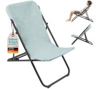 Skandika Solmo Chaise pliante pour camping, dossier réglable, cadre en acier, charge jusqu'à 120 kg, pré-assemblée, compacte, pour camping, jardin, festival, balcon
