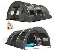 Tente Tunnel familiale -Skandika Kemi 4 - Tente de Camping 4 Personnes - 2 Cabines sombres - Colonne d'eau 3000 mm