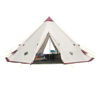Skandika Tente Tipi Kota 550 | Tente de Camping pour jusqu'à 12 Personnes, avec/sans Tapis de Sol Cousu, moustiquaire, 3 m de Hauteur, Armature en Acier (avec Tapis de Sol Cousu)