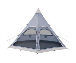 Skandika Tipi Tente Hetta 460 Protect | Tente pour 6 personnes, hauteur debout 3 m, sol cousu, colonne d'eau 3000 mm, UV 50+, tente de festival, tente indienne | Tente familiale | Extérieur, camping