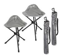 Skandika Tomperi Lot de 2 tabourets à 3 Pieds | Pliable, Max. 100 kg, léger, Compact, Sac de Transport, Armature en Acier, Pieds antidérapants, Tabouret de Camping | Camping, Trekking, Plein-air