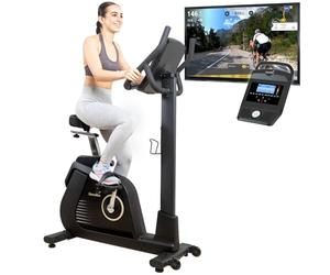 Skandika Vélo d'appartement Cykling P14, 32 Niveaux de Résistance, 30 Programmes, Frein Magnétique Silencieux, Velo d appartement, Écran LCD, Kinomap, Haut-parleur, M.d'inertie 14KG, Max 150KG