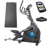 Skandika Vélo elliptique Carbon Champ, Vélo elliptique Pliable, 32 Niveaux de Résistance, 19 Programmes, Frein Magnétique, Écran LED, Bluetooth, Kinomap, Masse d'inertie 24KG, Max 150KG