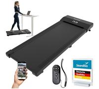 Skandika Walking Pad Nordik K6 | Tapis de course connecté pour la maison, 6 km/h, surface de course 110 × 39,5 cm, écran LED, télécommande, Kinomap | Appareil de fitness pour l'endurance, le bureau