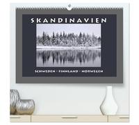 SKANDINAVIEN (hochwertiger Premium Wandkalender 2026 DIN A2 quer), Kunstdruck in Hochglanz: Skandinavien, Landschaften in Norwegen, Finnland und Schweden