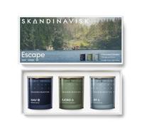 Skandinavisk Lot de 3 bougies Escape - 65,2 g | Coffret cadeau de 3 mini bougies parfumées dans nos parfums HAV, FJORD et ØY