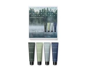 Skandinavisk Mini crème pour les mains Wood & Water 4 pièces 30 ml