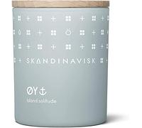 Skandinavisk ØY 'Île' Bougie Parfumée. Notes parfumées: Fleur de Pommier Sauvage, Églantier, Mousses Aquatiques et Feuilles Vertes. 200 g.