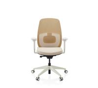 Skandis | sans appui-tête | Structure : Blanc - Siège de bureau de qualité professionnelle Beige / Blanc