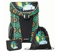 SKANDO BAGS Ensemble de cartable NINJAGO Easy Light - Design adapté aux enfants avec sac à dos spacieux, compartiment pour boîte à déjeuner et éléments réfléchissants, Lego Ninjago, Dragon Power, m