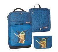 SKANDO BAGS Lego Optimo Plus Ensemble cartable unisexe avec trousse certifiée CE et sac de gym montable, Lego ou Ninjago, grand compartiment principal, sangles de poitrine réglables, 5 à 8 ans, Lego