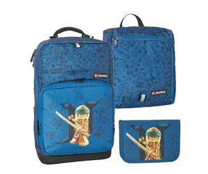 SKANDO BAGS Lego Optimo Plus Ensemble cartable unisexe avec trousse certifiée CE et sac de gym montable, Lego ou Ninjago, grand compartiment principal, sangles de poitrine réglables, 5 à 8 ans, Lego