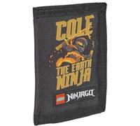 SKANDO BAGS Lego® - Portefeuille pour garçon - Ninjago Cole - Avec fermeture Velcro - Poche zippée pour pièces de monnaie - Idéal pour la gestion de l'argent de poche