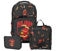 SKANDO BAGS Lot de 3 sacs d'écolier LEGO Ninjago Kai, Lego Ninjago, Spinjitzu Master, Optimo Starter Ensemble cartable 3 pièces