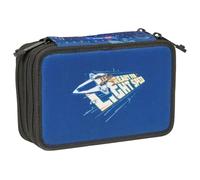 SKANDO BAGS Trousse Lego Ninjago - Organisation élégante pour accessoires d'écriture avec trois compartiments spacieux, fermetures éclair sécurisées et détails Lego uniques 1 x 1, Space Explorer,