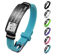 Skartam Bracelets d'alerte médicale personnalisés pour homme et femme, bracelet d'identification d'urgence en silicone avec gravure gratuite, Engrave Picture & Tex, Acier inoxydable Silicone, Pas de