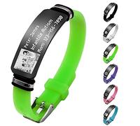 Skartam Bracelets d'alerte médicale personnalisés pour homme et femme, bracelet d'identification d'urgence en silicone avec gravure gratuite, Engrave Picture & Tex, Acier inoxydable Silicone, Pas de
