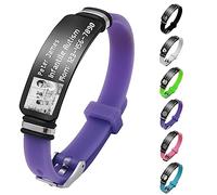 Skartam Bracelets d'alerte médicale personnalisés pour homme et femme, bracelet d'identification d'urgence en silicone avec gravure gratuite, Engrave Picture & Tex, Acier inoxydable Silicone, Pas de