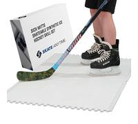 Skate Anytime - Glace synthétique pour le hockey - Carreaux de glace artificiels patinables - Patinoire d'arrière-cour - Extensible (glace synthétique patinable pour l'entraînement de hockey, ensemble