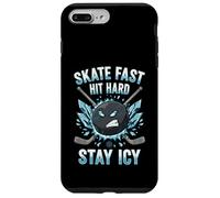 Skate Fast Hit Hard Stay Icy Angry Hockey Puck Art Coque pour iPhone 7 Plus/8 Plus